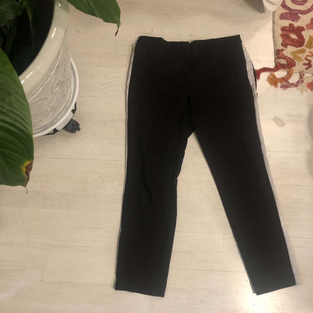 ZARA BLACK AND WHITE STRIPED PANTS